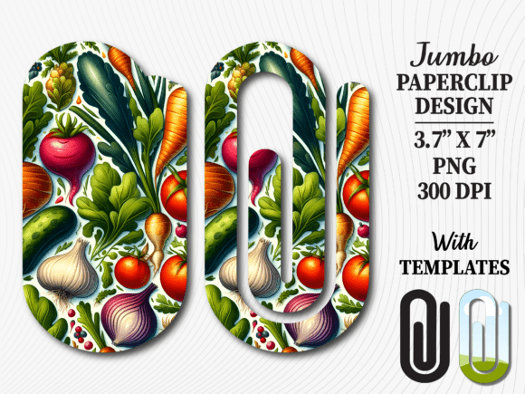 Garden Vegetable Food Jumbo Paperclip Graphics