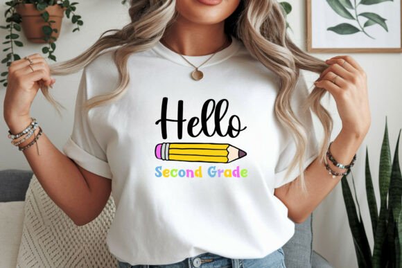 Hello Second Grade PNG: Graphics for Crafts
