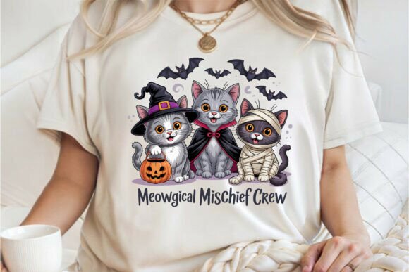 Meowgical Mischief Cat Crew: Graphics & T-Shirt Designs