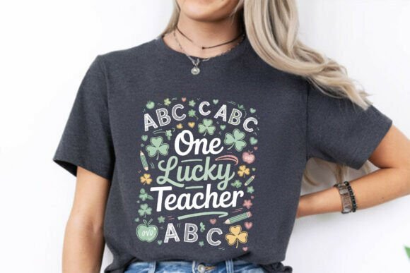 One Lucky Teacher St Patricks Day PNG Graphics