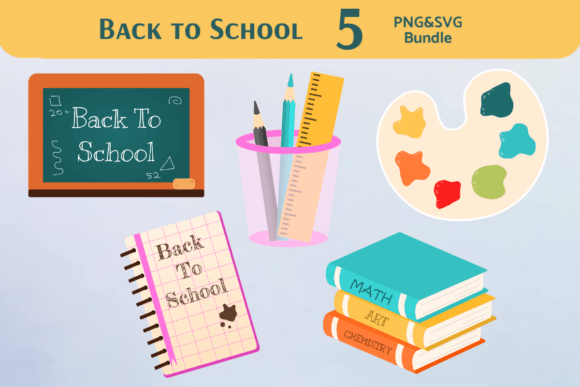 Study Time Clipart: Graphics for Crafts & Branding