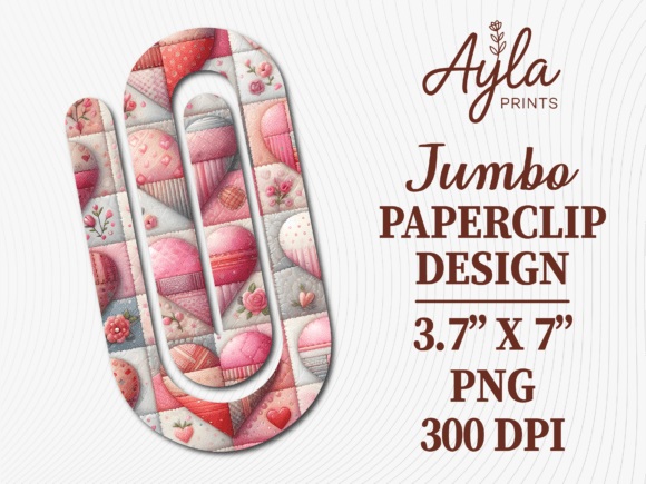 Sweet Love Valentines Day Paperclip PNG: Crafts & Graphics