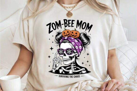 Zom-bee Mom PNG: Graphics for T-Shirt Designs